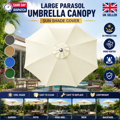 Large parasol umbrella - 2m,