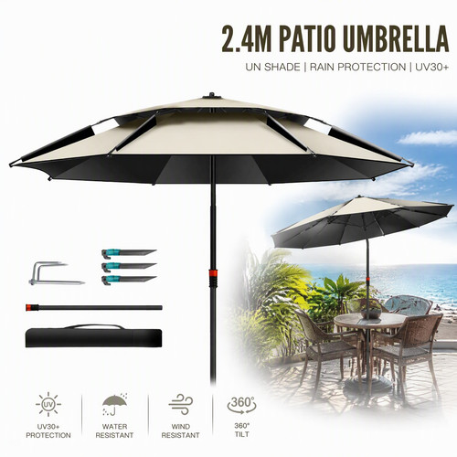 Large parasol garden table - parasol,