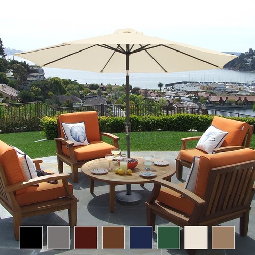 Large round garden parasol - large,