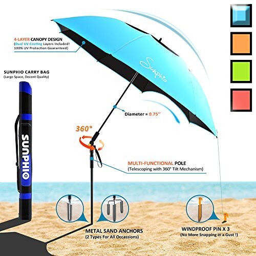 Beach umbrella portable with - umbrella,