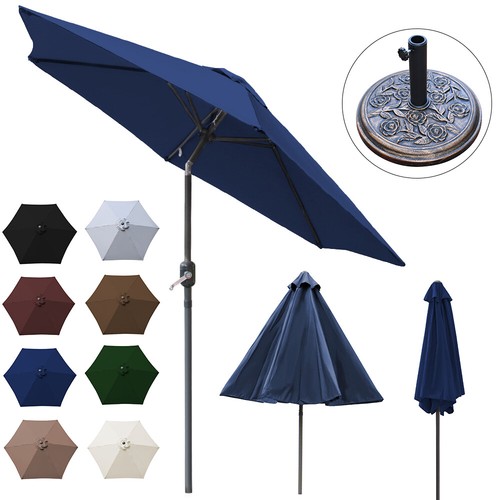 Round garden parasol - 2.5m,