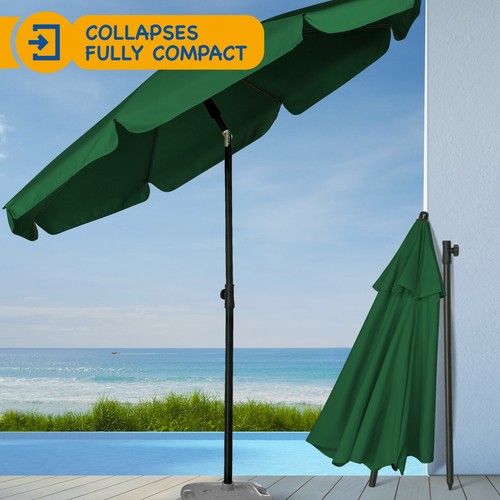Green beach parasol - 2m,