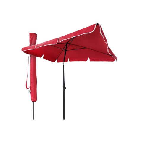 Red patio sun umbrella 2x1 - red,